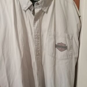 Harley DAVIDSON shirt button up 4x cut off soeeves